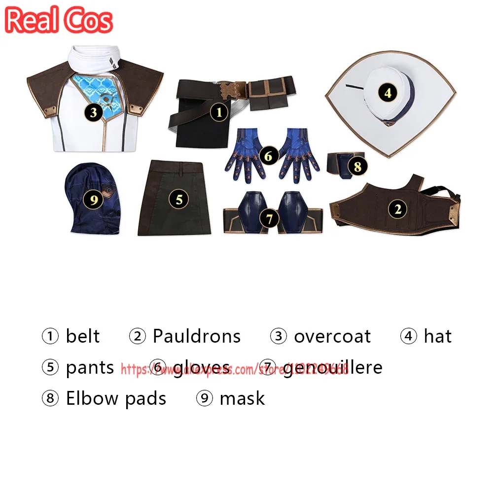 لعبة مخصصة تأثيري زي ، Cypher Valorant ، قبعة ، معطف ، بنطلون ، إكسسوارات ، مجموعة كاملة ، زي الهالوين ، ملابس وسيم