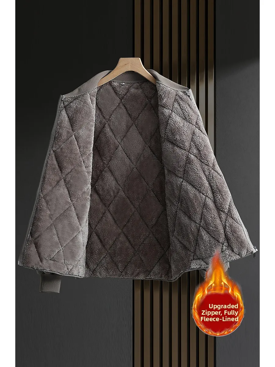 

Faionable мужское зимнее хлопковое джатовое пальто с воротником-стойкой, облегающее повседневное внутреннее пальто на подкладке, легкое пальто на молнии