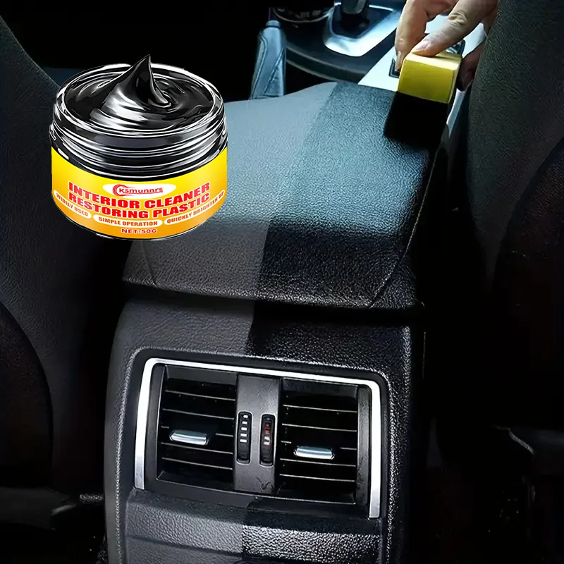 Многоцелевой автомобильный воск с нанокристаллическим покрытием, внутренний блеск и защита шин, черный ремонт пожелтения автомобилей для приборной панели