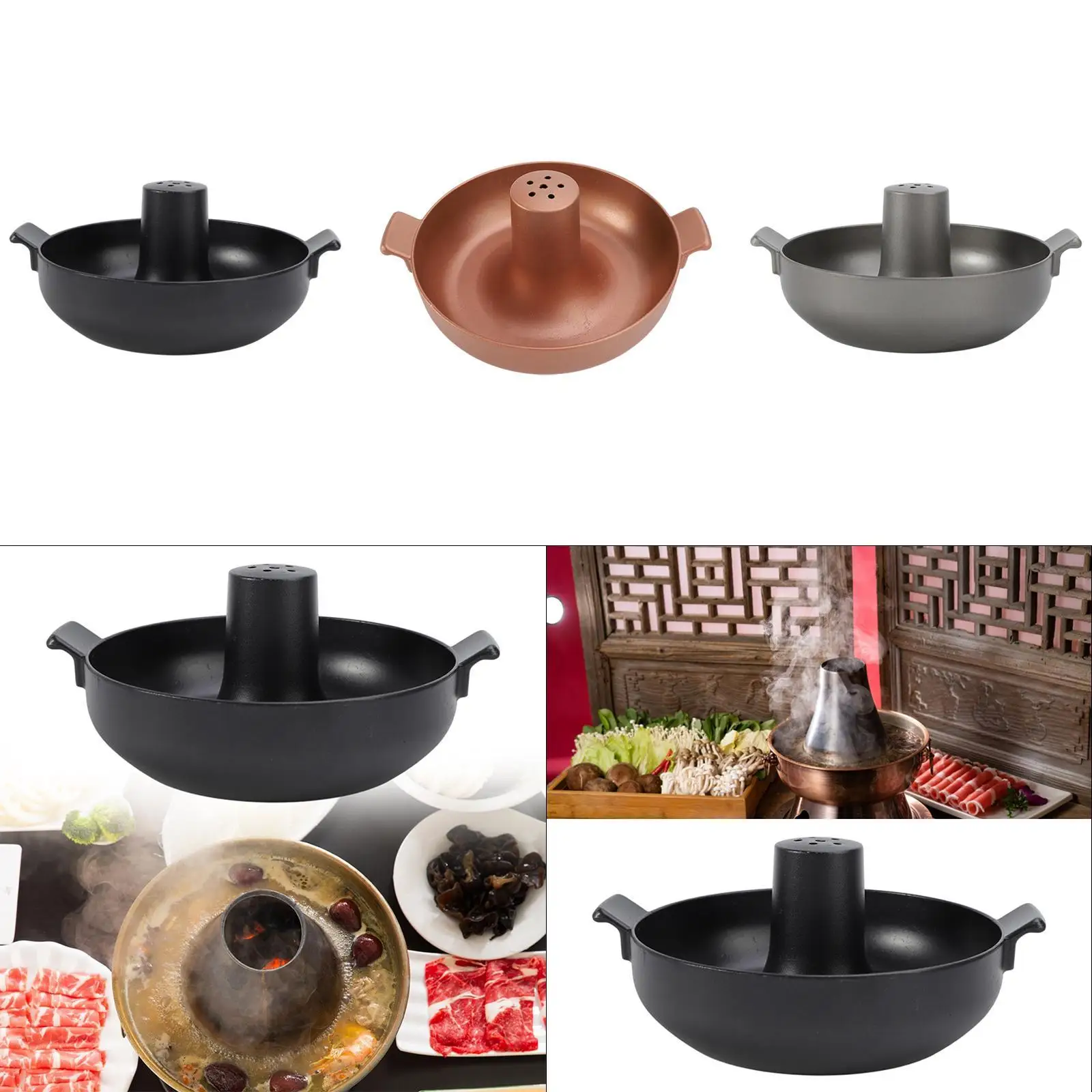 

Beijing Lamb Hotpot Chafing Dish Noodles Pot Thickened Handmade Soup Pot Cooking