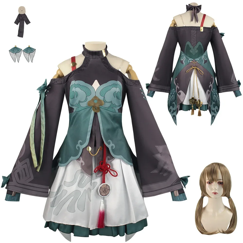 زي لعب الأدوار Bhāo Huakan Xīng Qiongen Tiе D Lao Qīng Cei أزياء أداء لعبة الرسوم المتحركة التأثيرية نفس النمط الأداء Dre