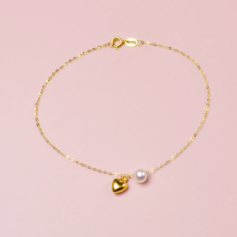 

Real 18K Yellow Gold Bracelet Au750 Fine Jewelry Wedding Gift Bridal Box Brand Trendy Chains For Women