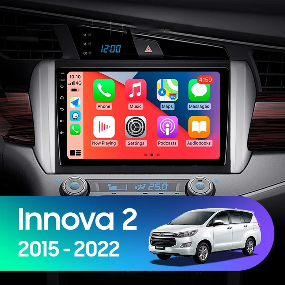 

Android 14 для Toyota Innova 2 2015 - 2022 навигация Carplay радио мультимедиа видео беспроводной монитор экран Bluetooth 4G WIFI