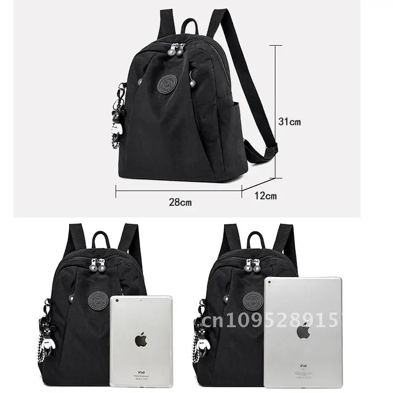 2024 جديد مقاوم للماء حزمة القماش المرأة على ظهره موضة الحقائب المدرسية النايلون في سن المراهقة الظهر حقيبة عالية الجودة الفتيات الكتف للسفر