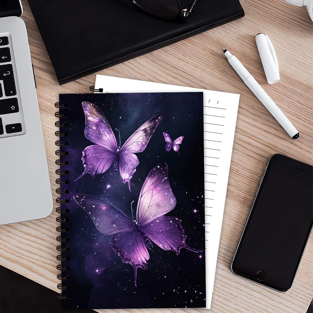 Notizbuch mit Sternen und Schmetterlingen, Tagebuch, Blanko-Linienblätter, Geschenk zum Notieren, Inspirierend für Männer und Frauen, Perfekt für Studenten