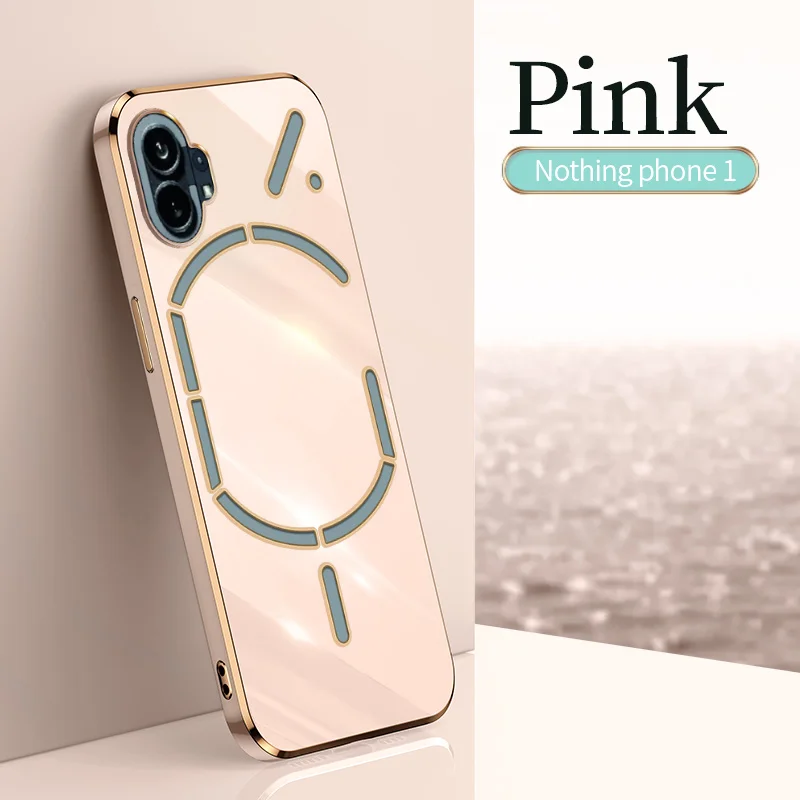 For Nothing Phone 1 Case Nothing 1 Phone Case Nothing Phone 1 One Cover A063 Luxury Square Plating Shockproof Back Cover