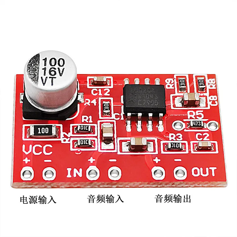 Mono for AD828 Preamplifier Board Dynamic Mic Op-Amp Module DIY Audio Parts  2pcs