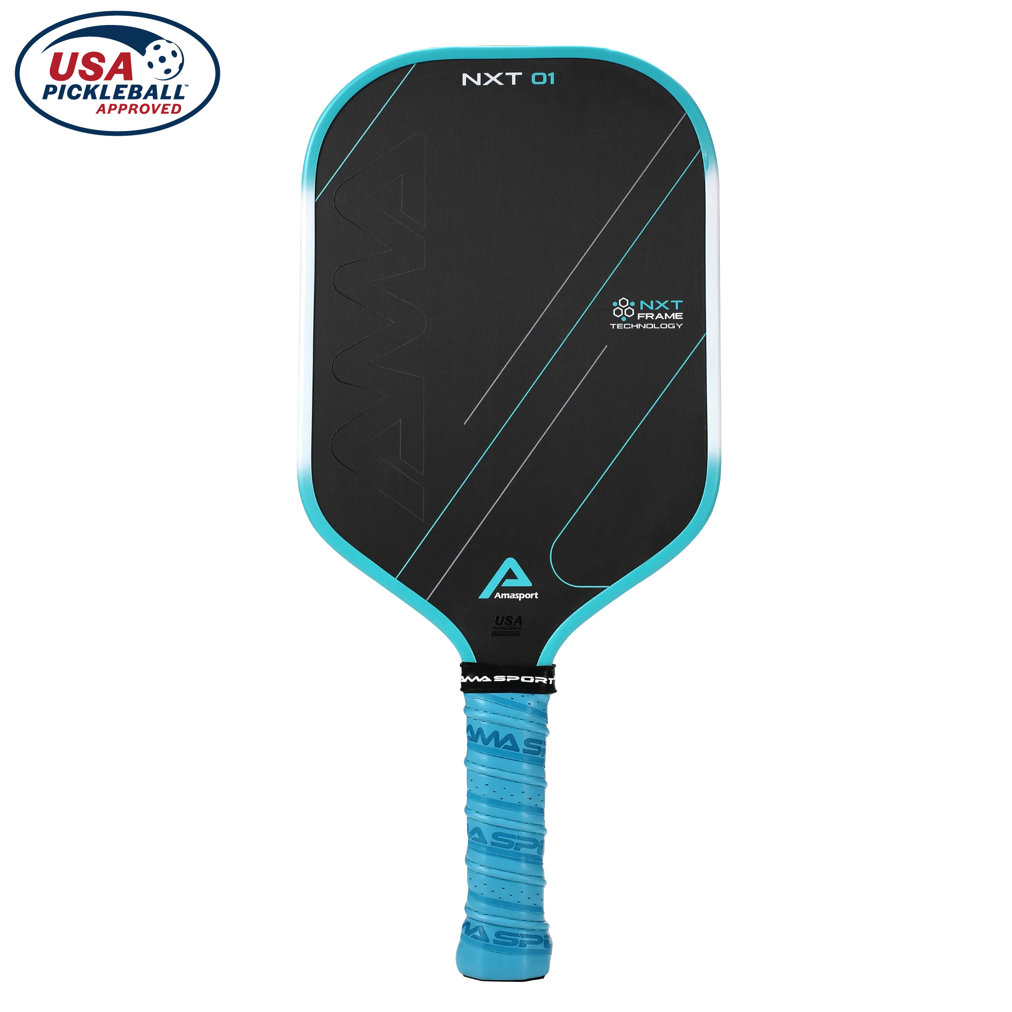 AMASPORT NXT01 Carbon Fiber Pickleball Paddle，USAPA Compliant Approved Hybrid Molecular Foam Racket