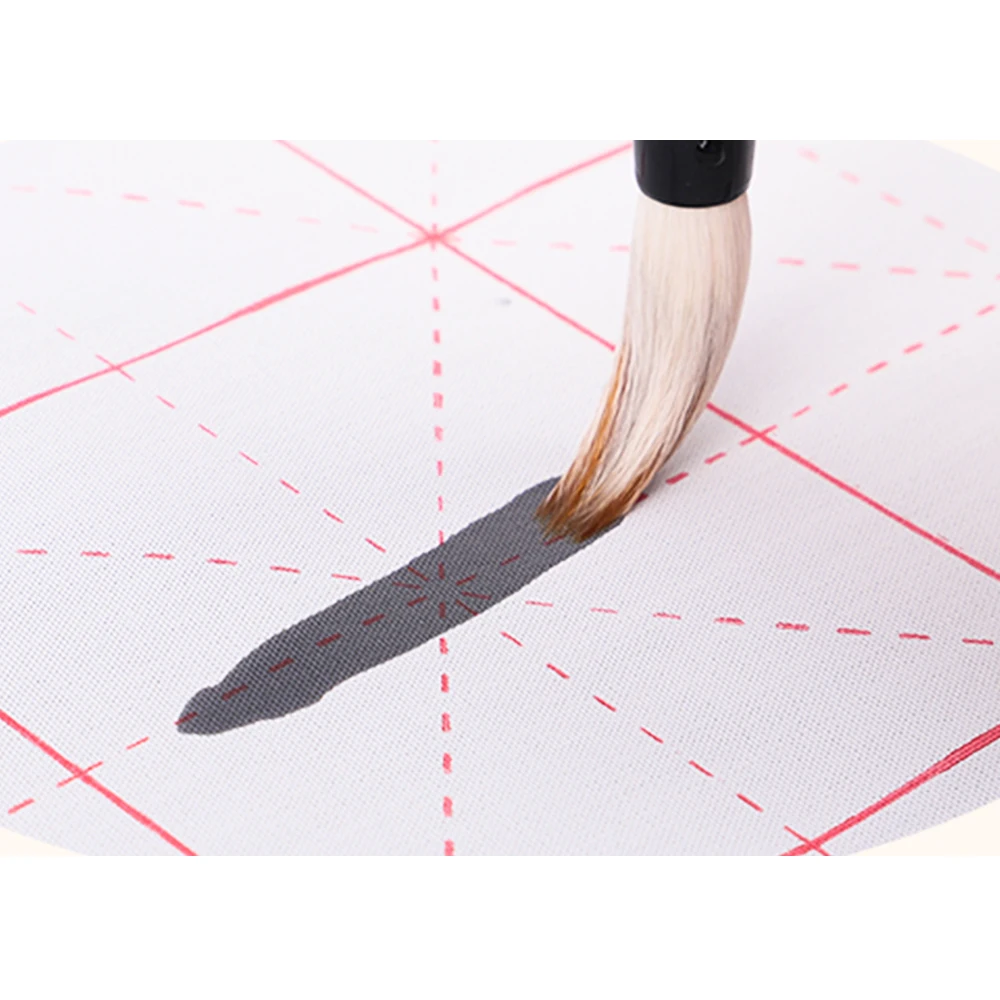 No Ink Magic Water Writing Cloth Brush Gridded Fabric Mat Chinese Calligraphy Practice Practicing Intersected Figure Set