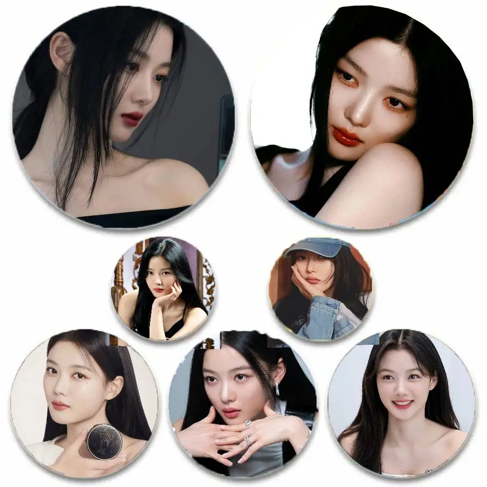 Korean Celebrity Kim You Jung Pins Brooch Cartoon Badge For Friend Backpack Clothes Collect Accessories Jewelry Gift