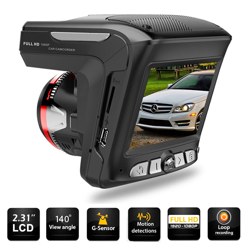 2.4 Inch Car DVR Dash Camera Recorder X7 Video Recorder GPS Logger DVR RD Detector English or Russian Language version