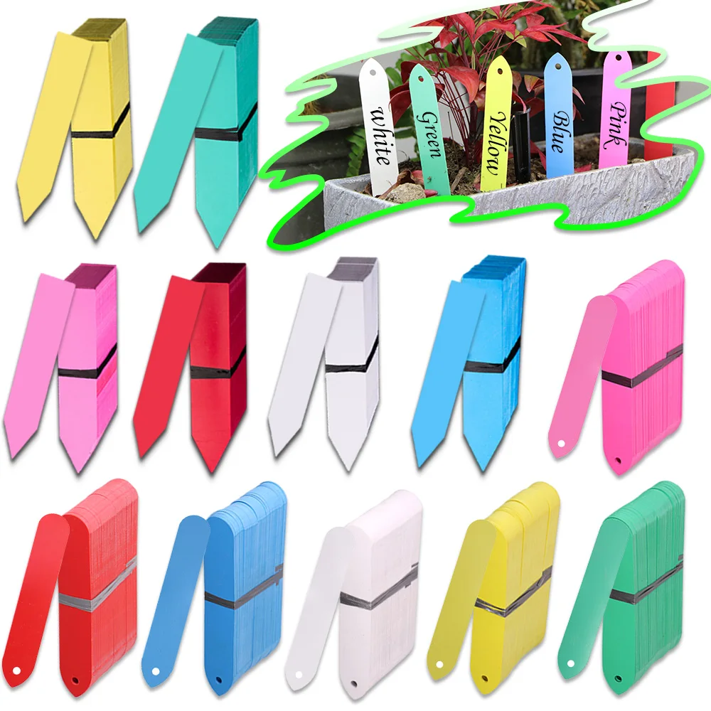 

100PCS Multicolor Waterproof Plant Label Re-usable Tag Nursery Markers Sign for Garden Vegetable Patch Flowers Seedling Discern