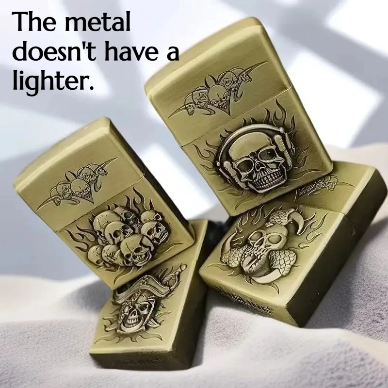 

Zinc Alloy Relief-style Lighter for Men Creative Cigarette Lighter Fashion Cigarette Accessories