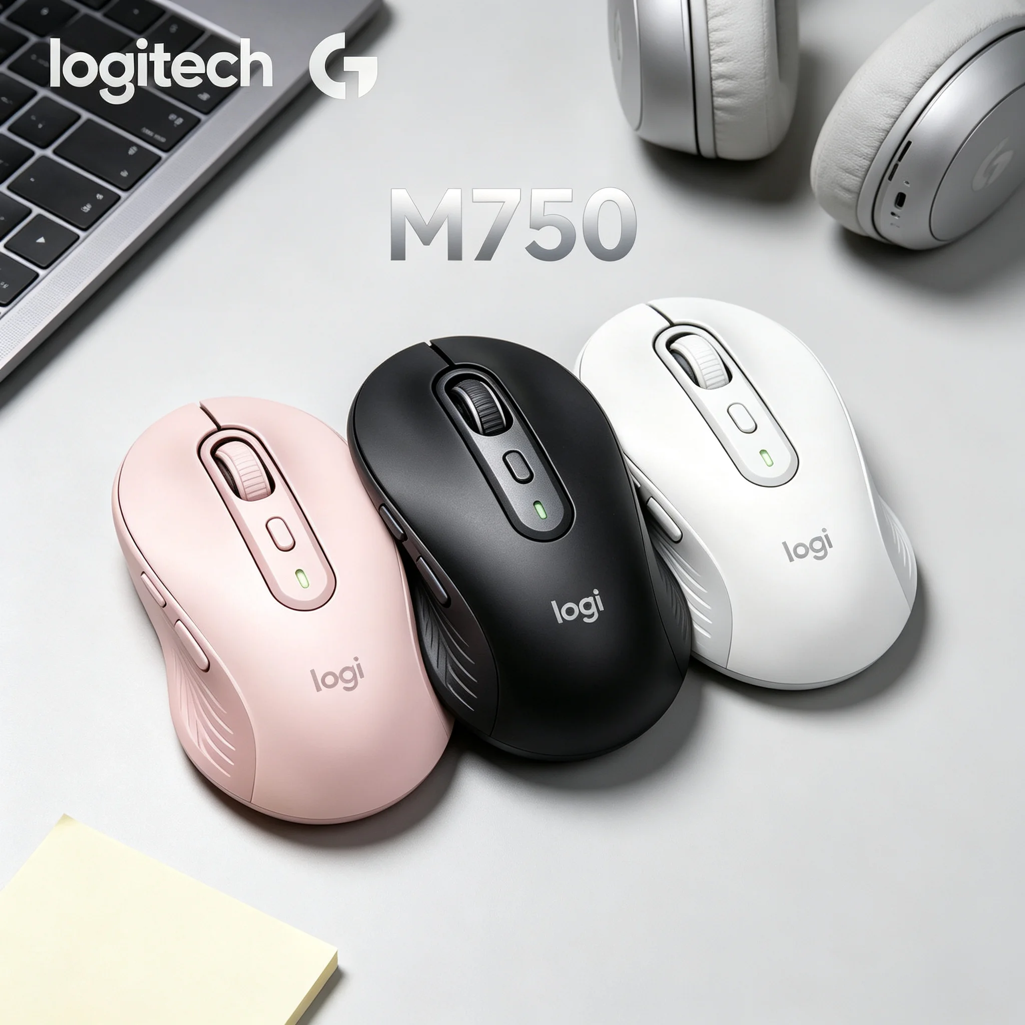 Logitech Signature M750 Mute Wireless Mouse Stable Multi‑system Support Mice For Office Daily Light Gaming Session