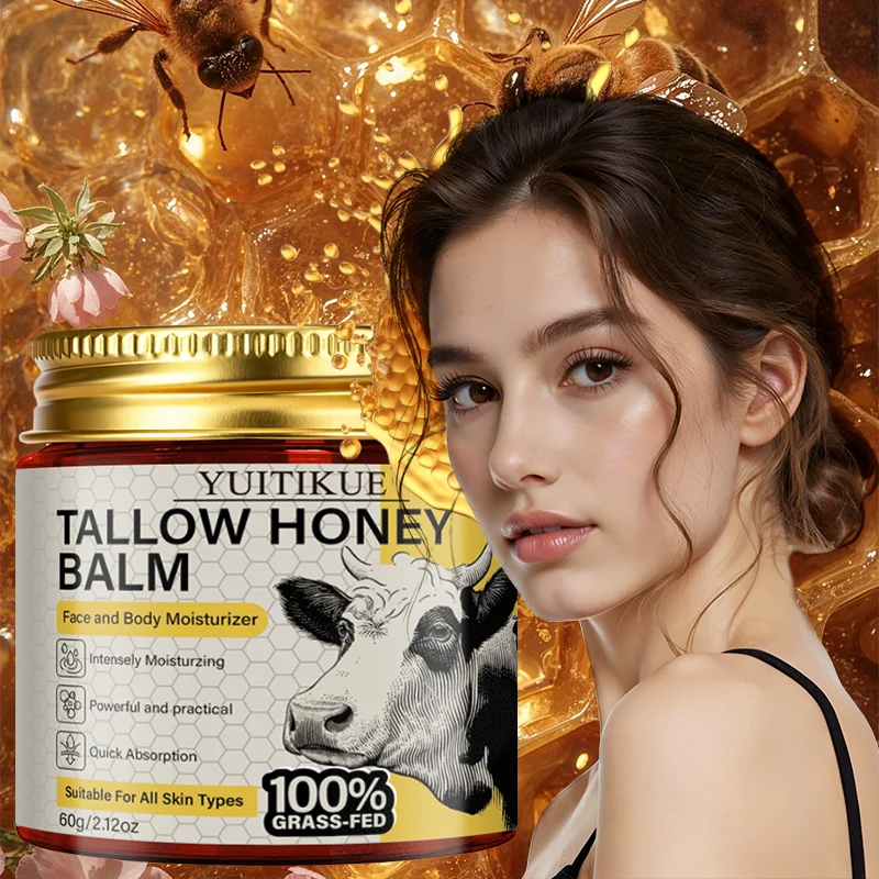 Tallow Honey Balm, All-Day Hydrating Face & Body Moisturizer, Gentle Formula for Sensitive Skin