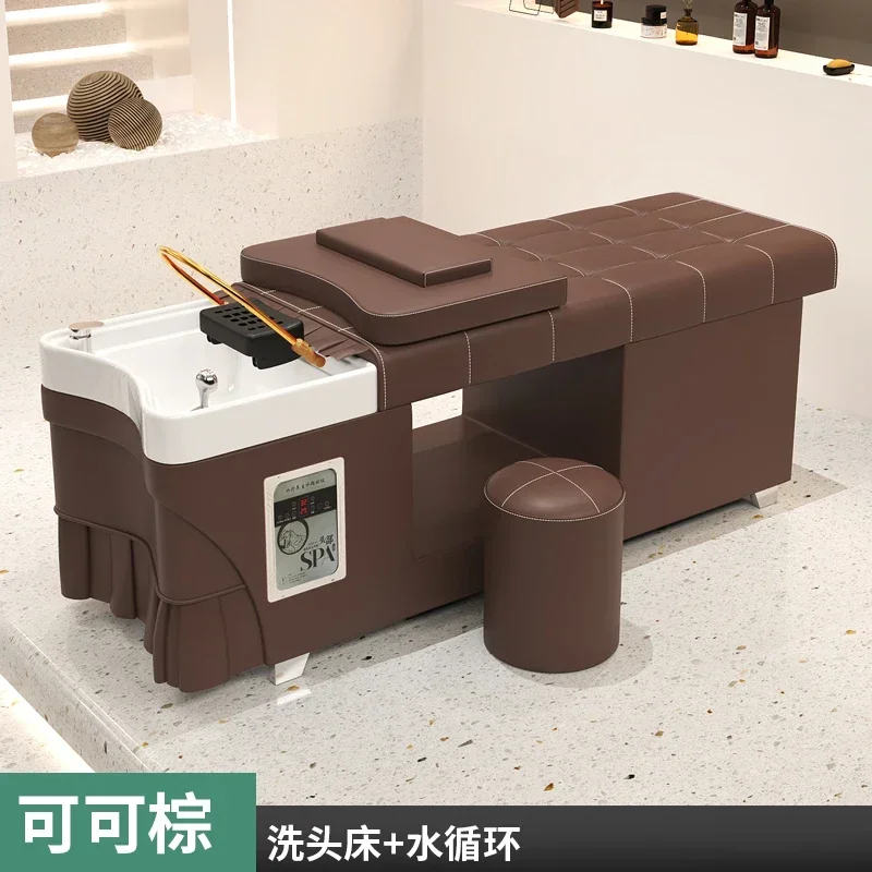 Nordic Hair Salon Shampoo Chairs Beauty Stylist Hairdressing Shower Shampoo Bed Ergonomics Salon Furniture Sillon Barbero FYSC