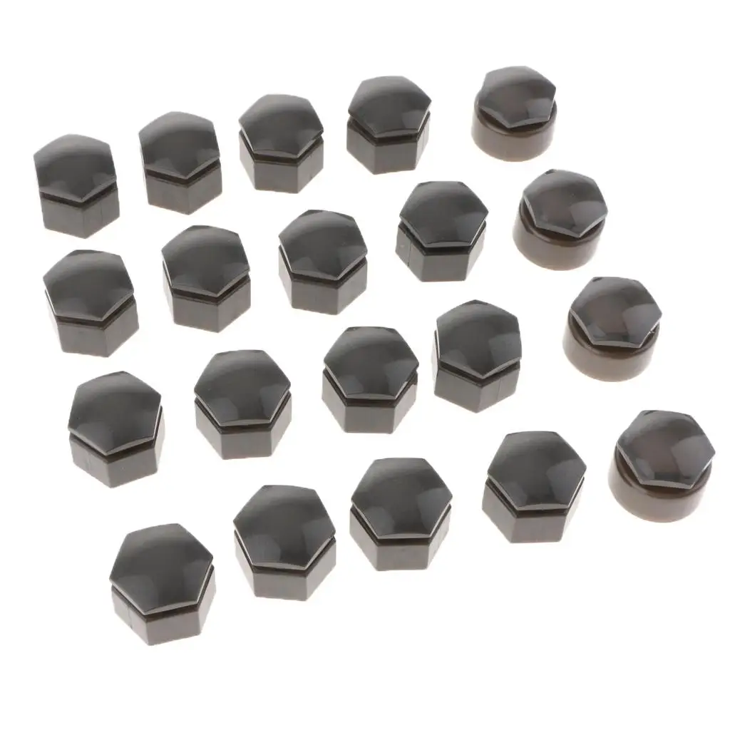 20pcs 19mm Car Wheel Nut Caps uto Hub Screw Cover Bolt Rims Wheel Nut Lug Dust Cover Caps for Audi Q7 Protection Dust Proof