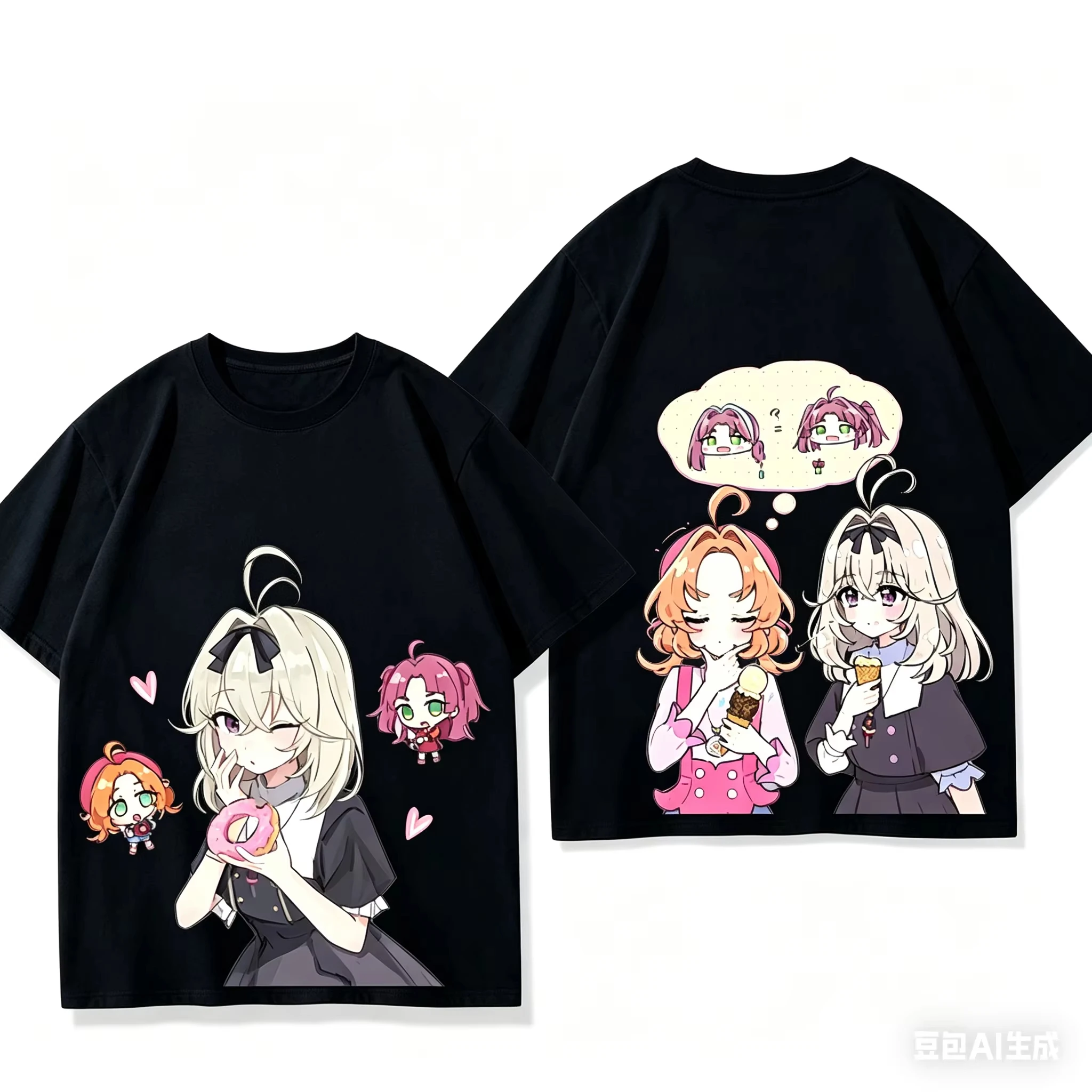 Star Detective Precure! Retro Fashion Oversized Unisex Fashion Street Casual Tee Classic Loose Streetwear Trendy Cotton Couples