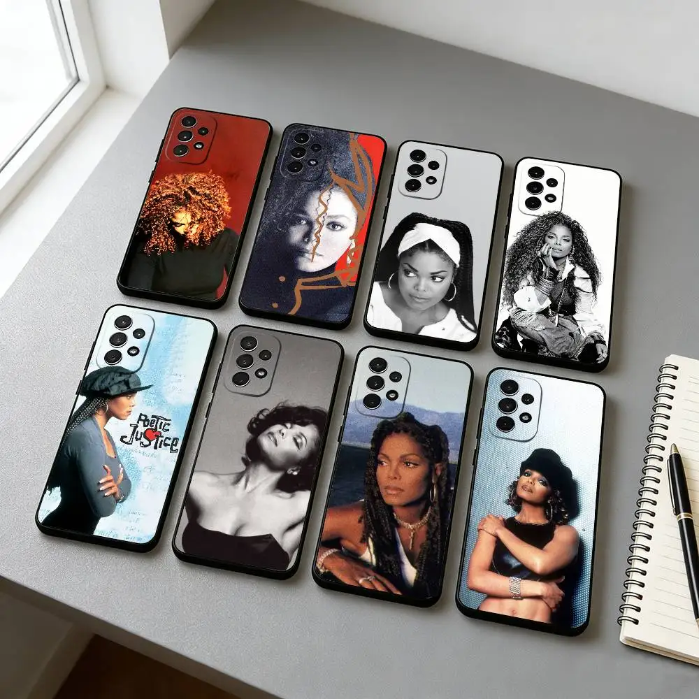 J-Janet J-Jackson Singer Phone Case For Samsung S25,S24,S21,S22,S23,S30,Ultra,S20,Plus,Fe,Soft Silicone Black Cover