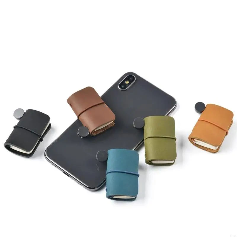 W89C دفتر جلدي صغير 1.25x1.88inch مجلة الجيب Notepads ملاحظات قابلة لإعادة الملء