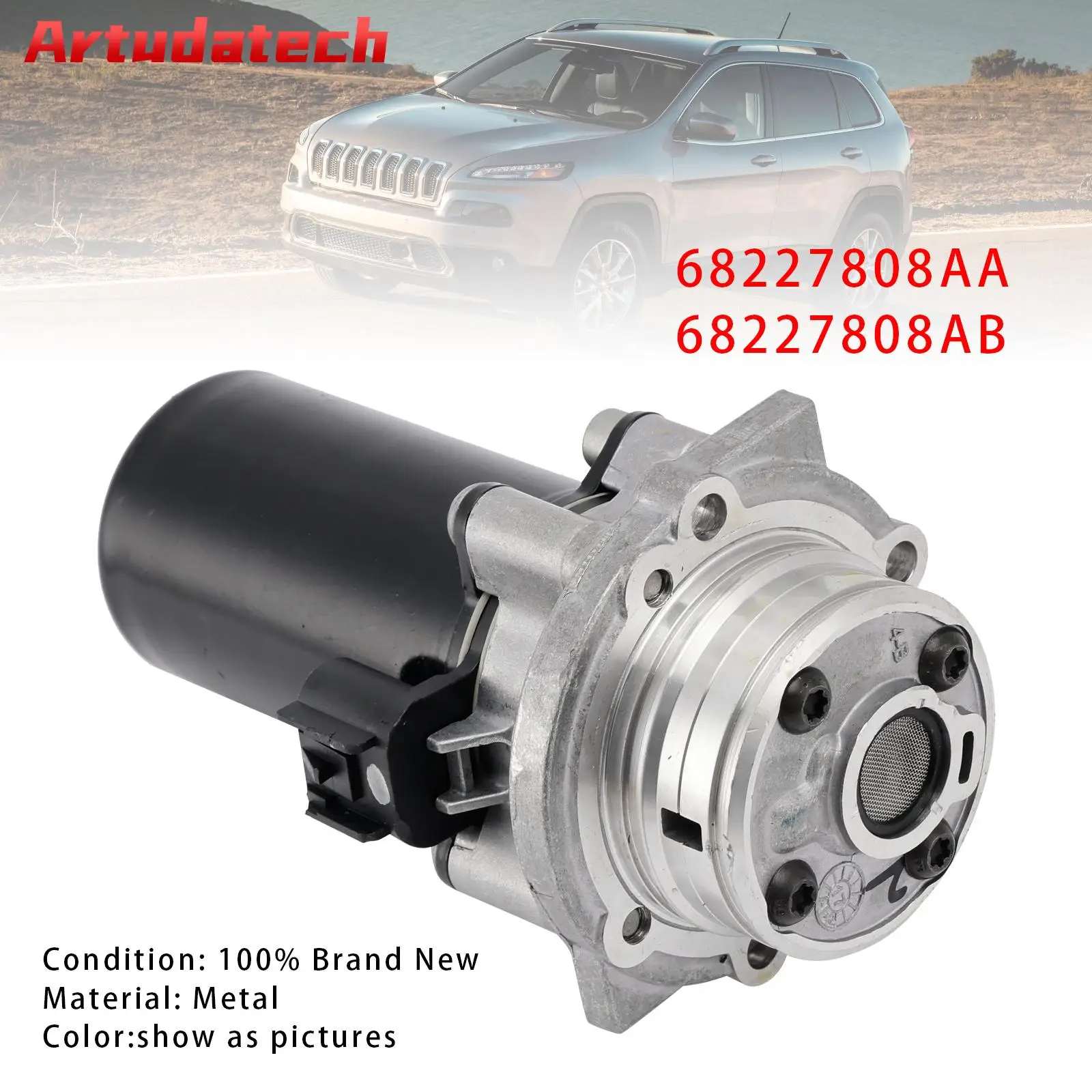 

Artudatech 68227808AA 68227808AB Rear Differential Pump Motor For Jeep Cherokee 2014 2015 2016 2017 2018 2019 2020 2021 2022