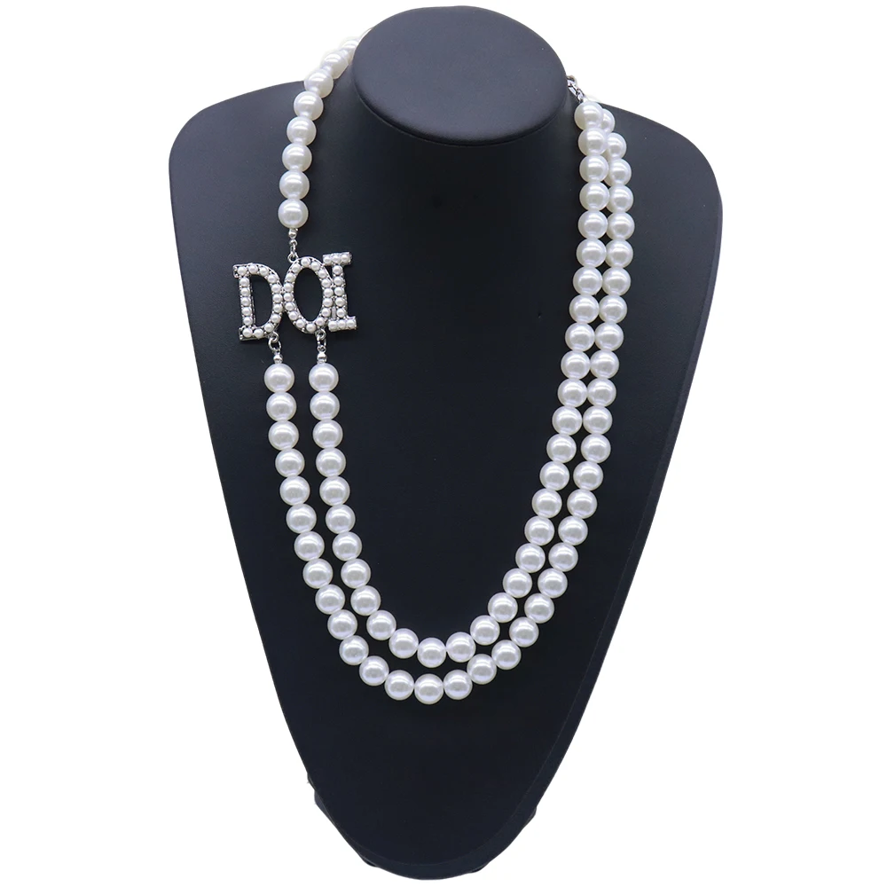 اللؤلؤ المختنق بيان اليونانية رسالة الأحمر الثروة DST زيتا DOI TLOD سوينغ فاي سوينغ دلتا نادي نسائي قلادة مجوهرات #5