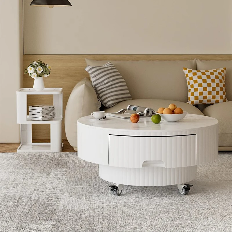 تتحرك الكتابة طاولة جانبية عشاء الدائمة أدراج مصمم الكتب طاولة القهوة الفاخرة أثاث غرفة المعيشة الحديثة Couchtisch #4