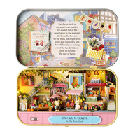DIY Wood DollHouses Handmade Funny Box Theatre Miniature Box Cute Doll Houses 3D Puzzle Assembly Kits Gift Wooden Toys For Girls
