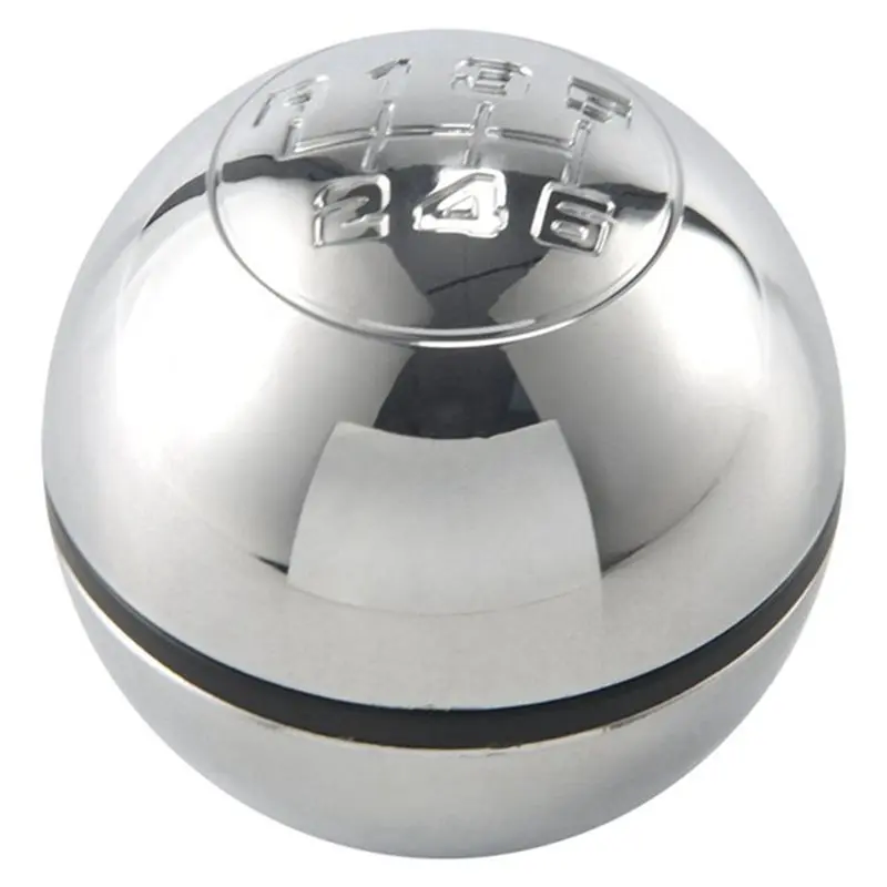 

6 Speed Car Manual Gear Shift Knob Lever Shifter Stick Hand Ball For Alfa Romeo Giulietta 2010-On (Matte Silver)