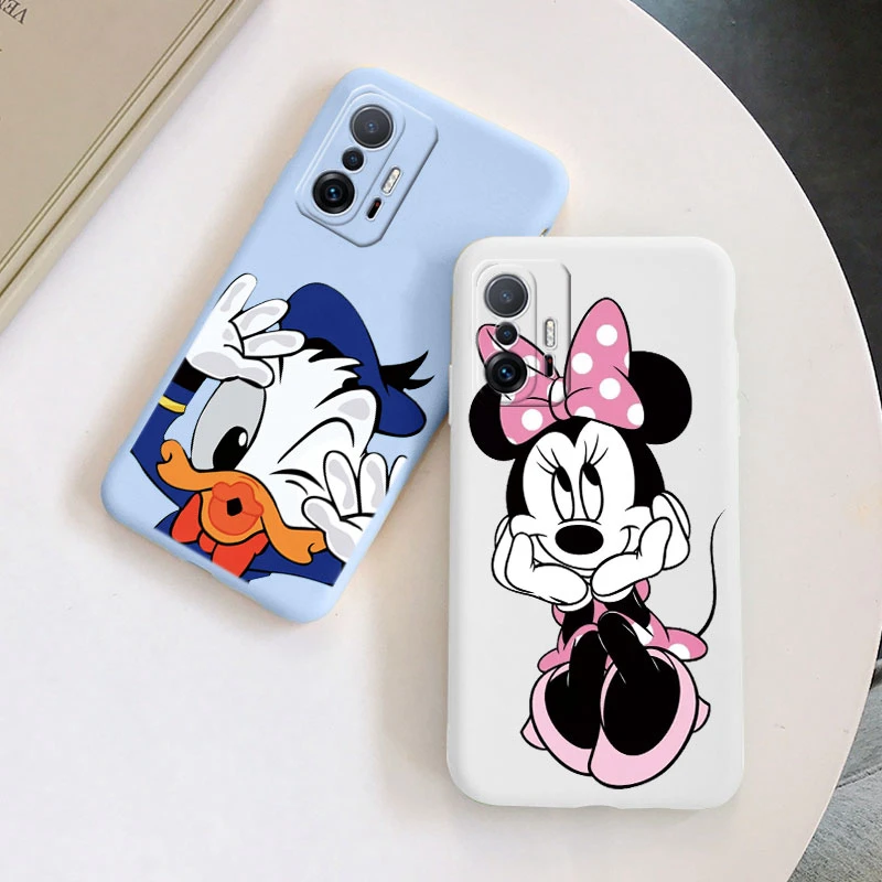 Anime Case For Xiaomi Mi 11 11T Bags Mi11T Pro Back Cover Couple Mickey Mouse Minnie Soft TPU Cute Coque For Xiaomi Mi 11T Mi11