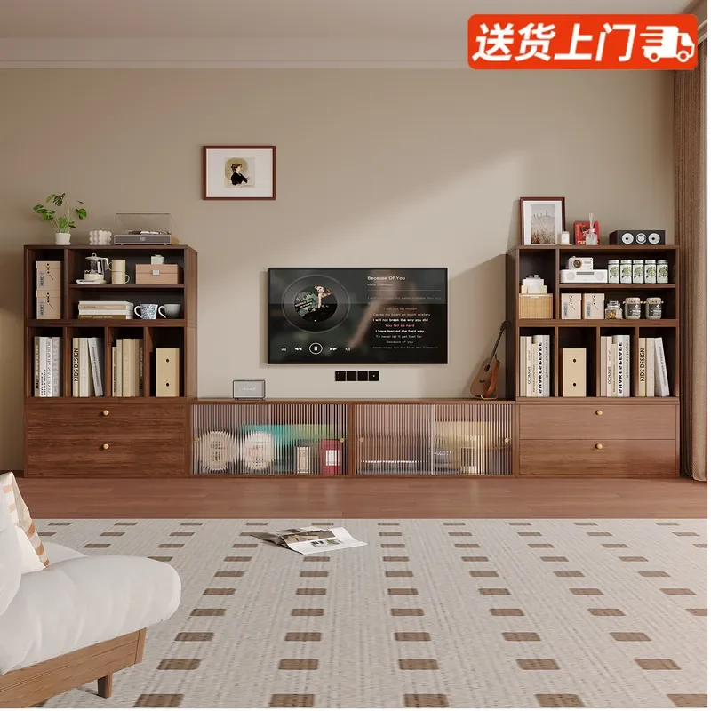 Vintage Modular TV Stand Living Room Storage Cabinet Antique Style Free Combination Media Console Furniture