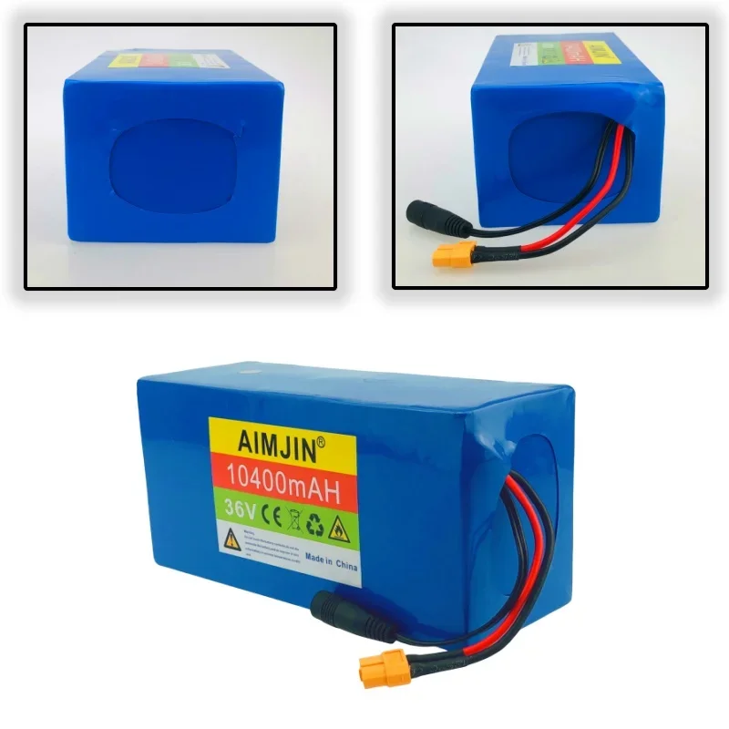 AIMJIN 10S4P 36V 10400mAh Hochleistungs-Lithium-Akku, anpassbar mit verschiedenen Anschlusssteilen