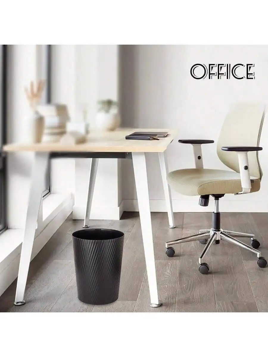 

Small Black Trash Can For Office Kitchen Bathroom Laundry Room
