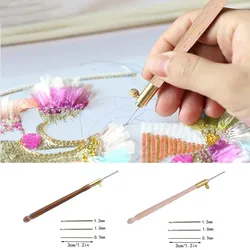 Embroidery Punch Needle with 3 Needles Punch Pen  Embroidery Cross Stitch Craft Kit French Crochet for Sewing Knitting