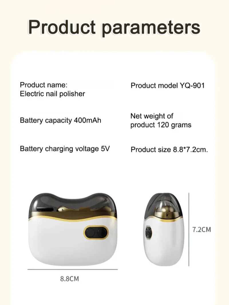Electric Automatic Nail Clipper, 2-in-1 Auto Fingernail Cutter & Polishing Grinder for Baby Senior Adults, 2-Speed - view 6