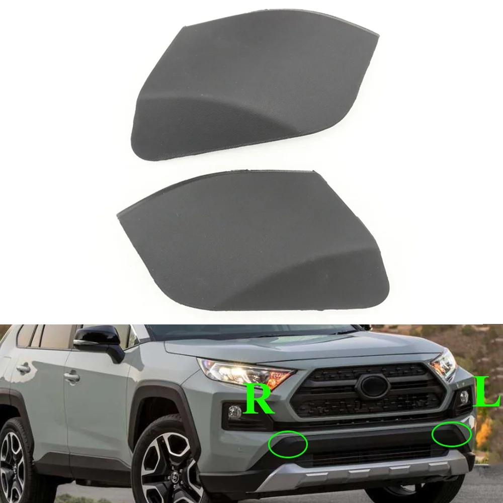 

53286-42140 53285-42130 матовый черный автомобильный передний буксирный крюк, решетка, накладка на крышку прицепа для Toyota RAV4 Adventure TRD 19-25