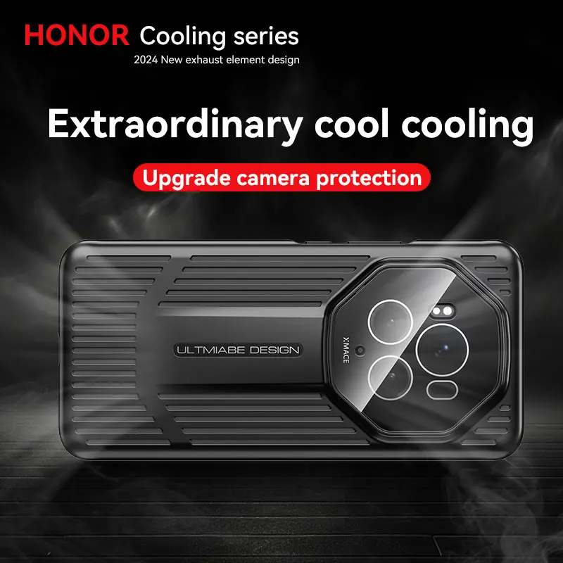 Cool Heat Dissipation Plastic Phone Case For Honor Magic 6 Pro Matte Hard Cooling Holllow Ventilate Camera Lens Cover