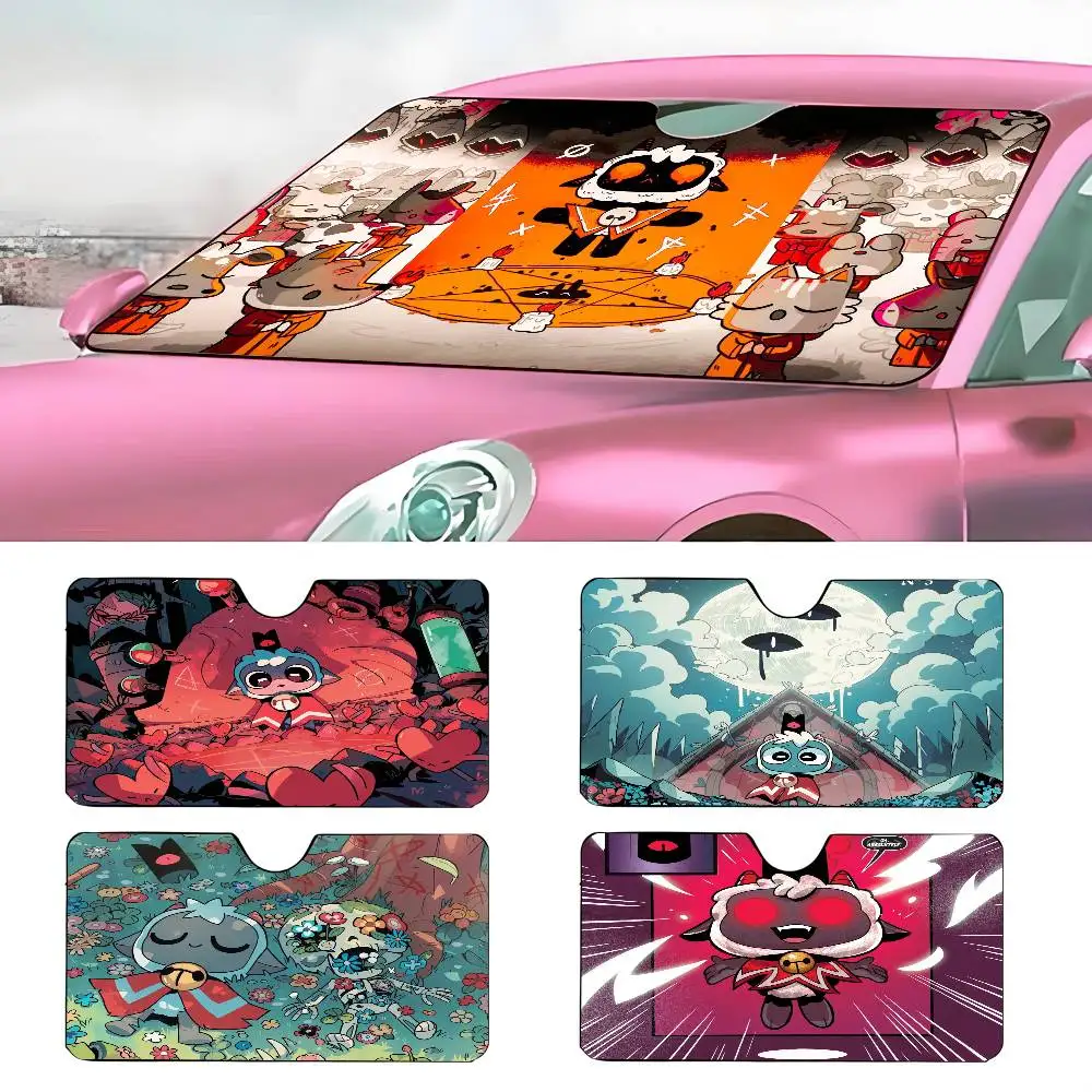 

Game C-Cult of the L-Lamb Car SunShade Parasol Car Windshield Sun Shade UV Protection and Interior Cooler