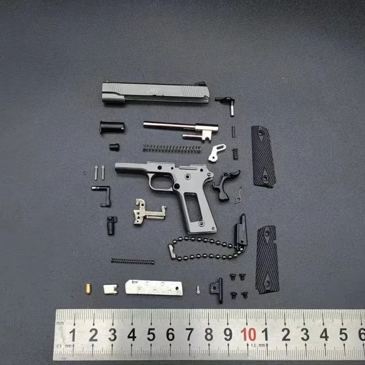 1:3 Alloy Mini 1911, model pistoletu, brelok, wisiorek, odpinany pistolet zabawkowy, ozdoba, festiwal, impreza, prezent dla dorosłych, dzieci,