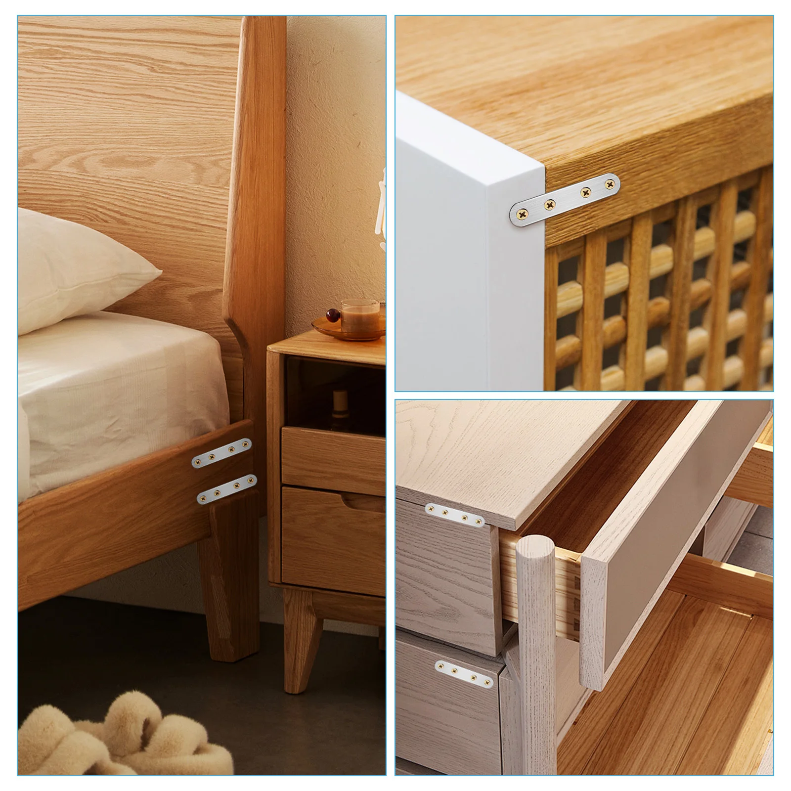 

14 шт., прямые пластины из нержавеющей стали, плоские кронштейны, металлические соединители для ремонта деревянной мебели, ремонтные пластины