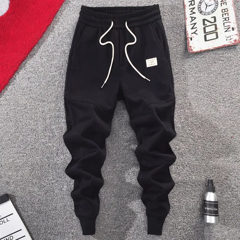 

Мужские узкие брюки-шаровары на резинке, однотонные, длинные, весенне-осенние, в корейском стиле, повседневные спортивные штаны