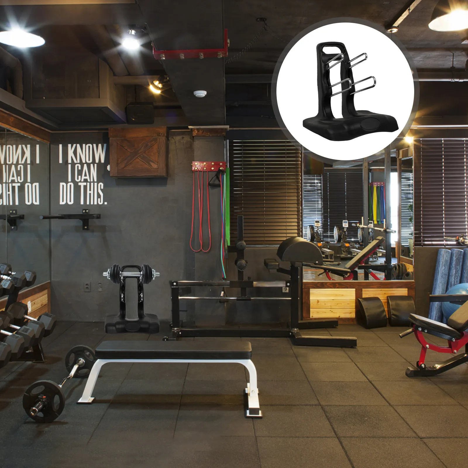 

Компактная 3-слойная подставка для гантелей из полипропилена, устойчивый нескользящий держатель для гантелей, аксессуары для спортзала, фитнес-оборудование