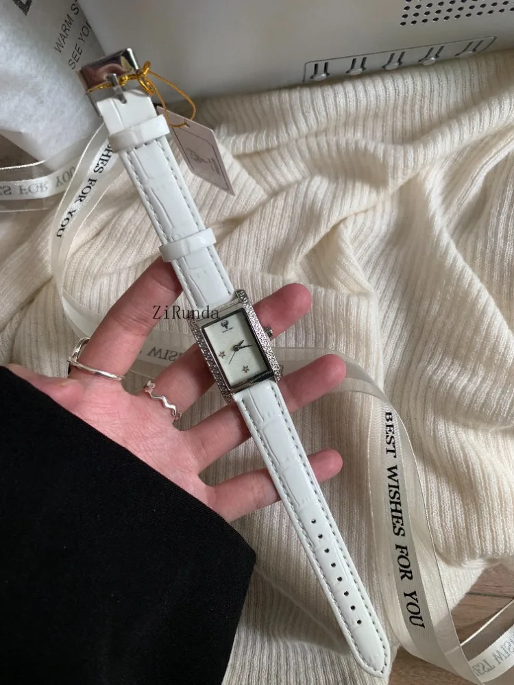 Gypsy Square Light Luxury Diamond Simple Premium Belt Business Quartz Watch