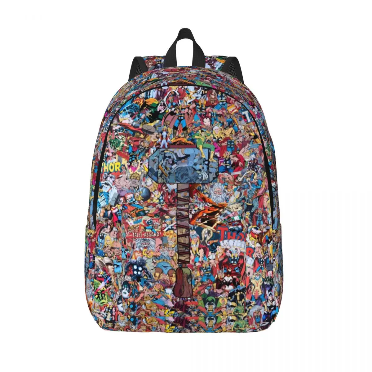 

Nordic Mythology Thor Hammer Classical Backpack School Hiking Travel Movie Characters Daypack for Men Women Laptop Canvas Bags