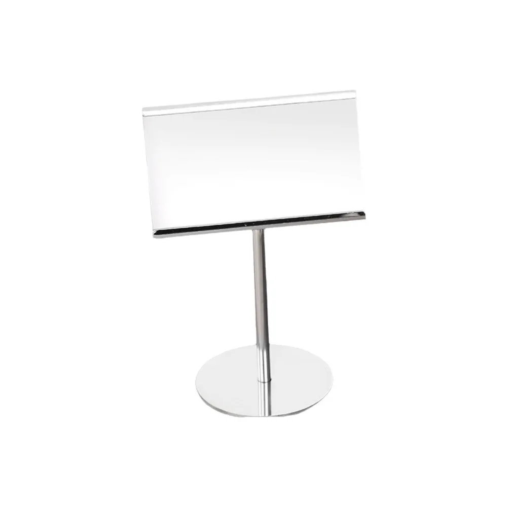 Stainless Steel Menu Card Holder Vertical Display Sleek Place Card Holder Price Card Holder Label Card Holder Buffet Setup