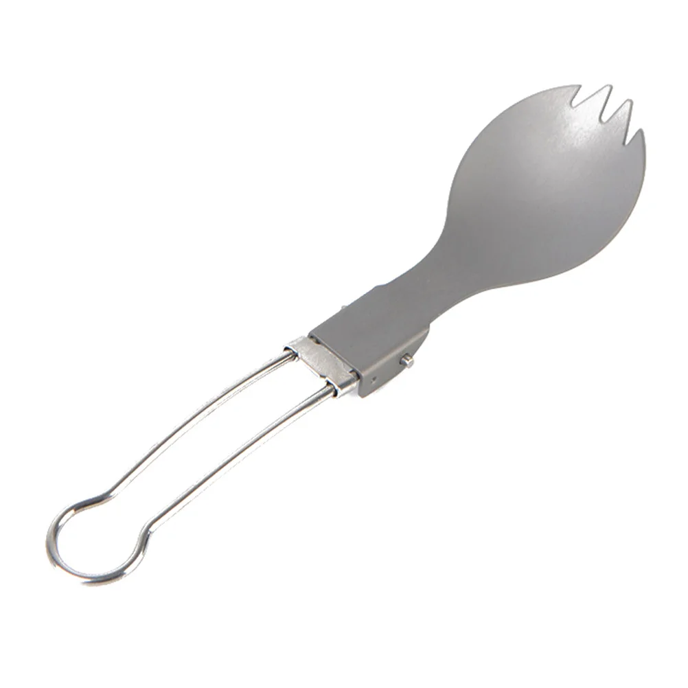 

Titanium Folding Spork Ultralight Portable Camping Picnic Outdoor Tableware Foldable Fork Spoon Cutlery Travel Hiking