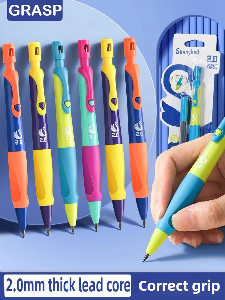 GRASP  for Kids Children Writing Practice 2.0mm Mechanical Pencil Set Posture Correction Anti-Break Lead Special School Supplies