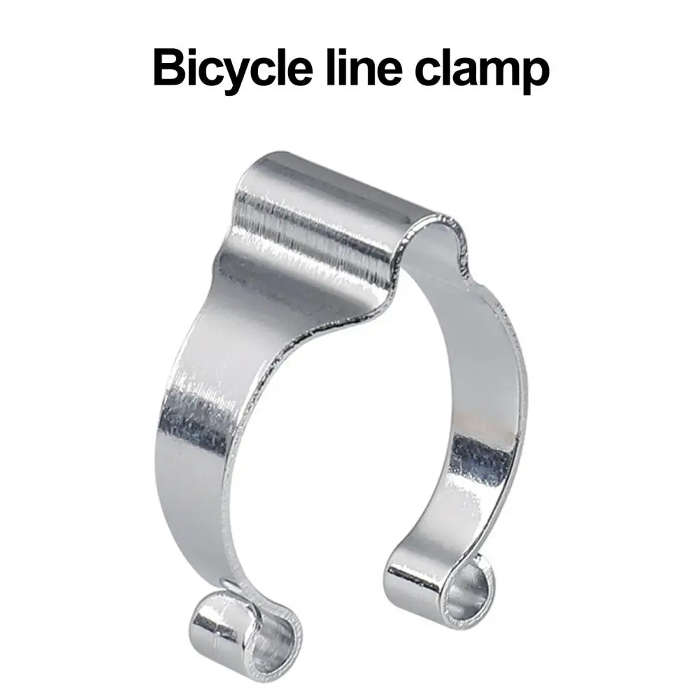 

Shift Cable Buckle Electroplating Good Resilience Anti-rust Tight Clamping Manganese Steel Cable Housing Clip Bike Supply