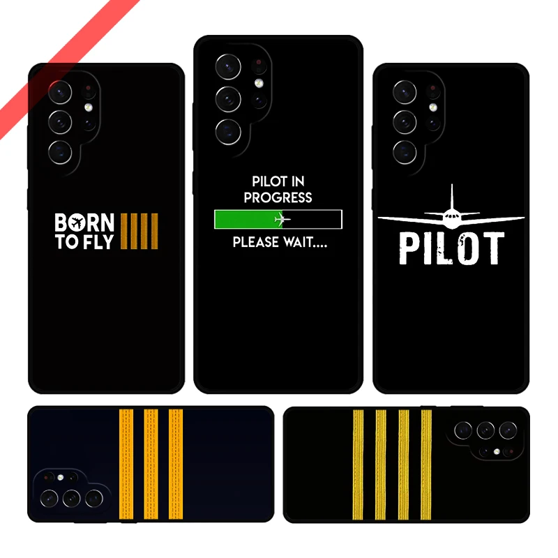 

Airplane Pilot Epaulette Phone Case For Samsung Galaxy S20 FE S21 S10 S23 Plus S24 S22 Ultra Coque Note20 Note10 S9 S8 Cover