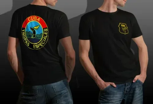 Fashion Communist Cuba Army Fidel Castro Far Special Forces Tropas Especiales T-Shirt Double Side Tees